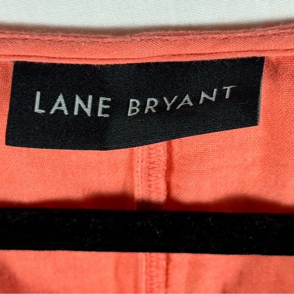 Lane Bryant Orange Patterned Blouse Women’s No Size - Picture 3 of 6